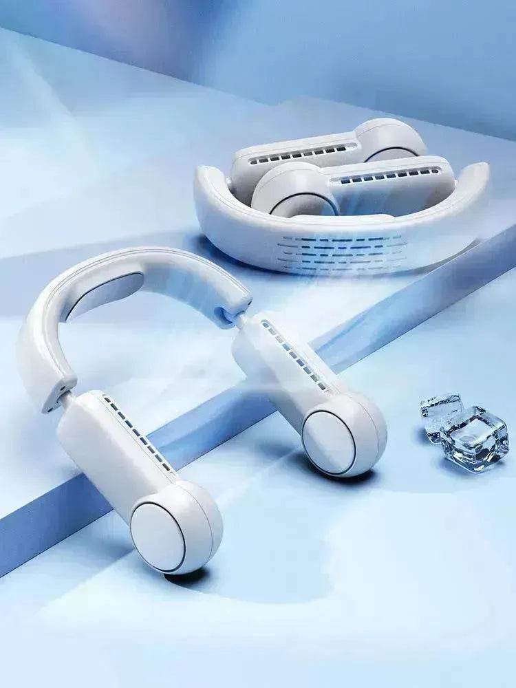 Portable Mini Neck Fan Portable Bladeless Fan USB Rechargeable Leafless Hanging Fans Air Cooler Cooling Wearable Neckband Fans - EX-STOCK Canada
