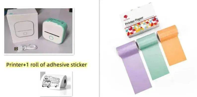 Portable Mini Thermal Label Printer Home Photo Printer Student Wrong Question Printer Bluetooth Mini Label Printer Price Tag - EX-STOCK Canada