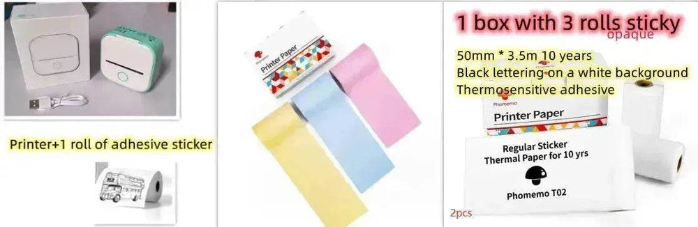 Portable Mini Thermal Label Printer Home Photo Printer Student Wrong Question Printer Bluetooth Mini Label Printer Price Tag - EX-STOCK Canada