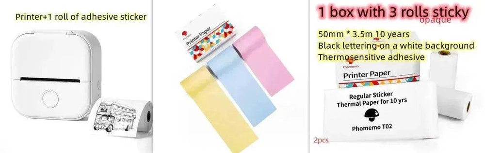 Portable Mini Thermal Label Printer Home Photo Printer Student Wrong Question Printer Bluetooth Mini Label Printer Price Tag - EX-STOCK Canada