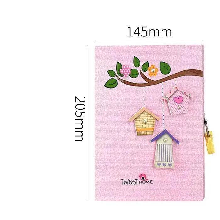 Primary School Student Code Book With Lock Diary Book Reward Gift Prize Boxed Girl Heart Cute Small Notebook - EX-STOCK Canada