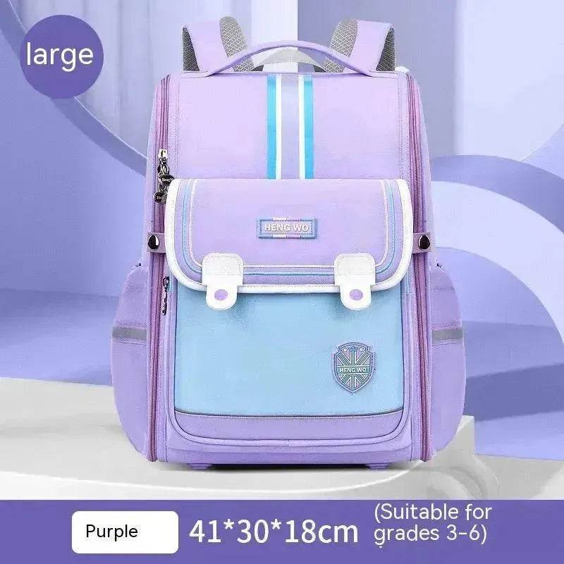 Primary School Student Schoolbag Female Lightweight Burden Alleviation Spine Protection - EX-STOCK Canada