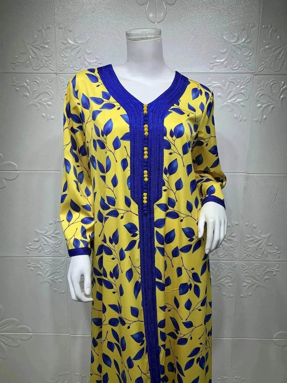 Printed Floral Abaya Dress Robe for Arab Dubai Turkey Middle East Women. - EX-STOCK Canada
