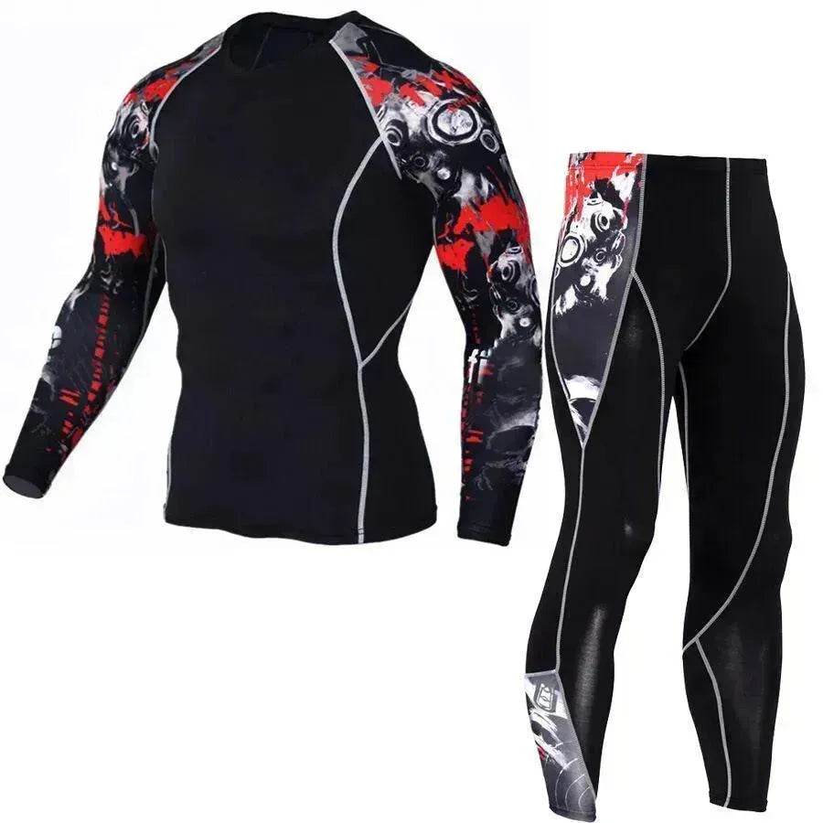 Printed long sleeve gym suit - EX-STOCK Canada