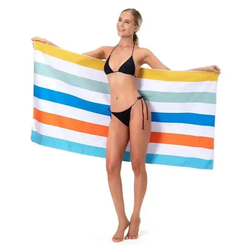 Printed Swim Microfiber Beach Towel - EX-STOCK Canada