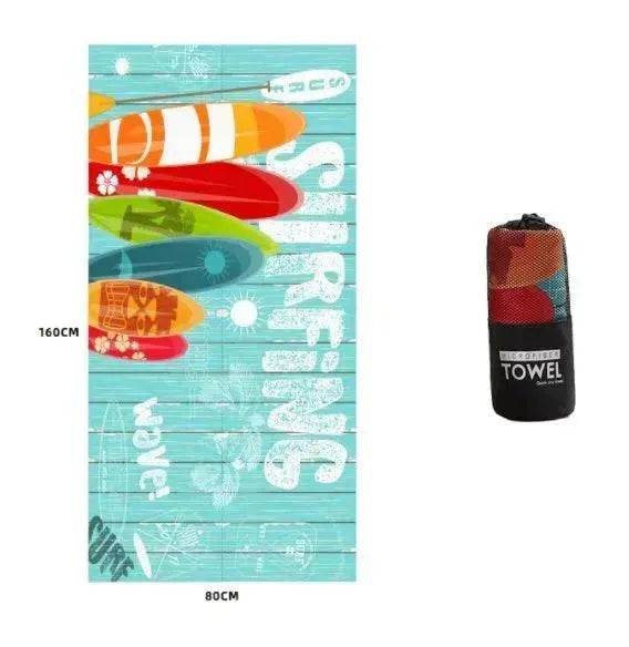 Printed Swim Microfiber Beach Towel - EX-STOCK Canada