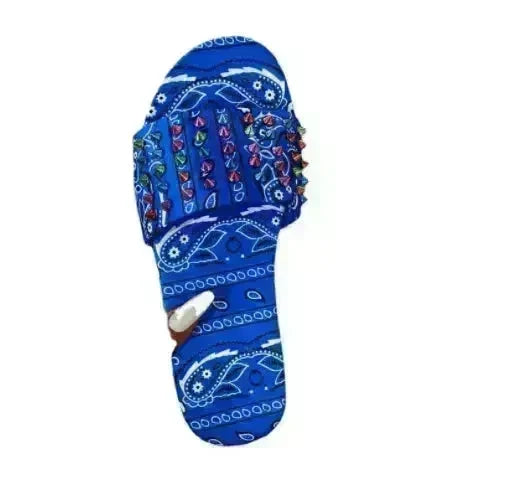 Printed Toe Flat Rivet Casual Slippers - EX-STOCK CANADA
