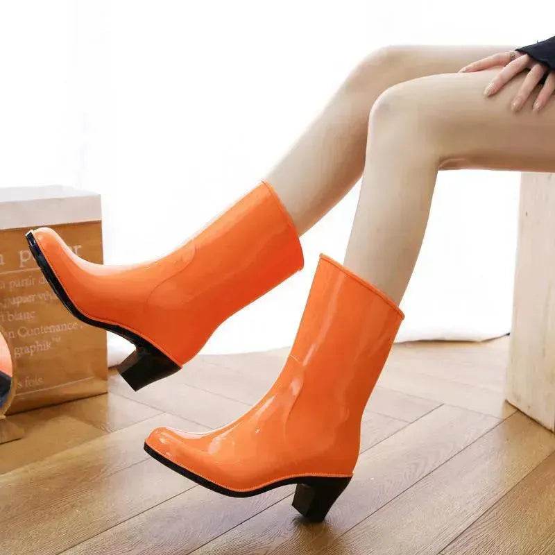 Rain Shoes With High Heels Waterproof Female Skid - EX-STOCK Canada