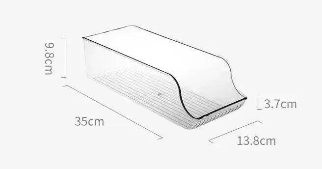 Refrigerator Beverage Storage Box Double-layer Self-rolling Kitchen Storage Rack - EX-STOCK Canada