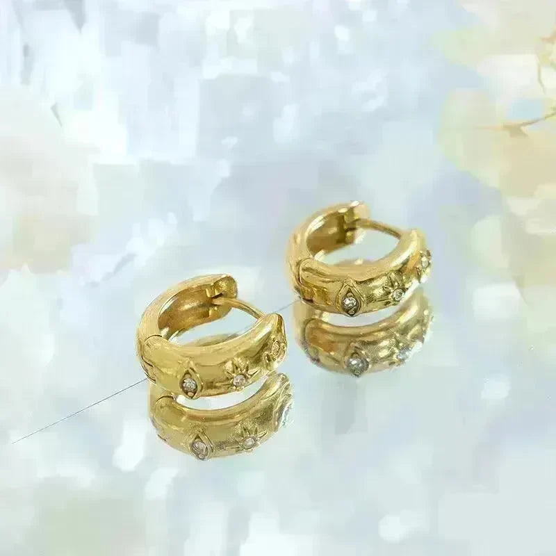 Retro Earrings Elegant Titanium Steel Women - EX-STOCK CANADA
