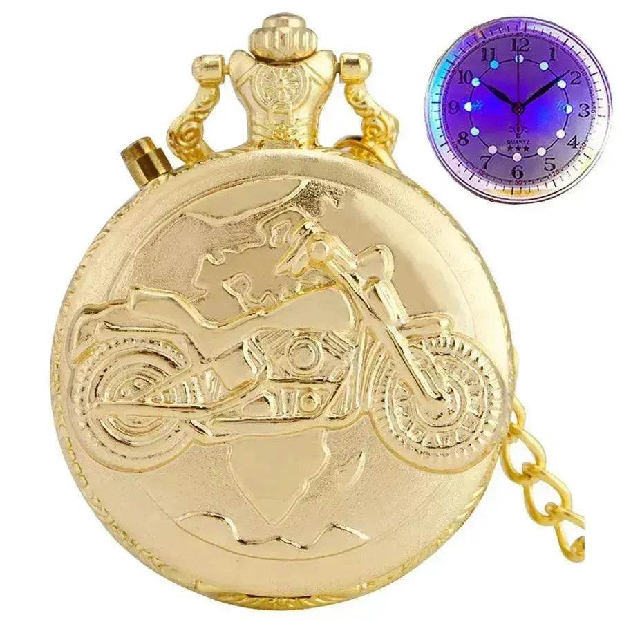 Retro LED Motorcycle Design Pendant Quartz Clock - EX-STOCK Canada