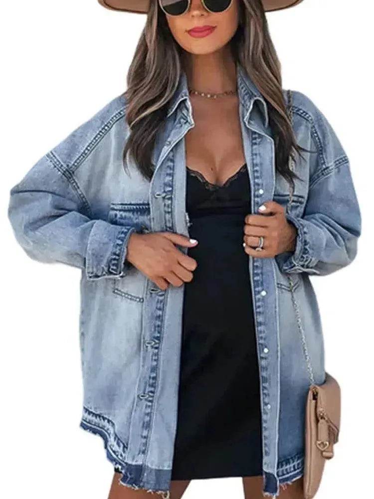 Retro Outer Long-sleeves Top For Women - EX-STOCK Canada