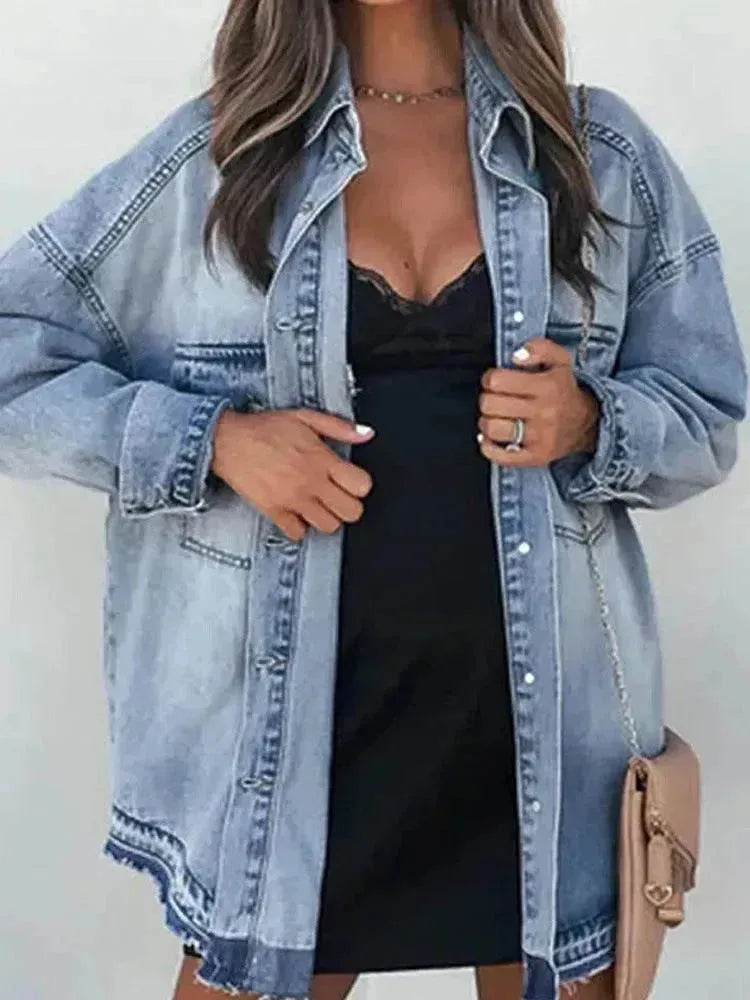 Retro Outer Long-sleeves Top For Women - EX-STOCK Canada