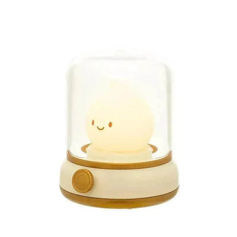 Retro Small Night Lamp Bedroom Mini Desktop LED Cute Night Lamp Creative USB Rechargeable Portable Cartoon Table Lamp For Coffee Bar Hotel Bedroom Home Decor - EX-STOCK Canada
