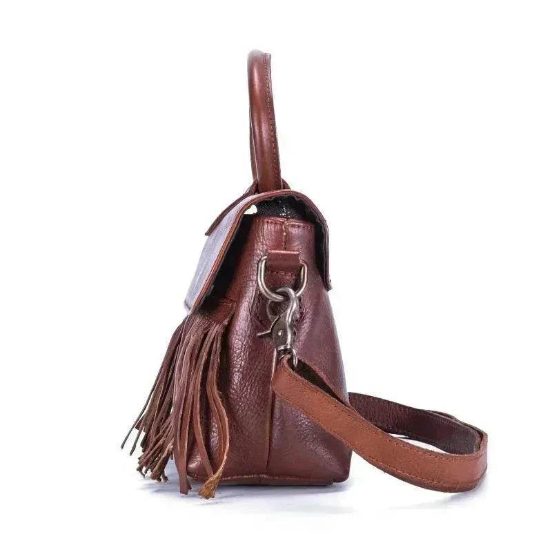 Retro women's messenger Cattle Leather Handbag - EX-STOCK Canada