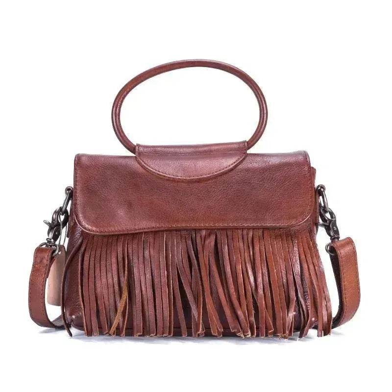 Retro women's messenger Cattle Leather Handbag - EX-STOCK Canada
