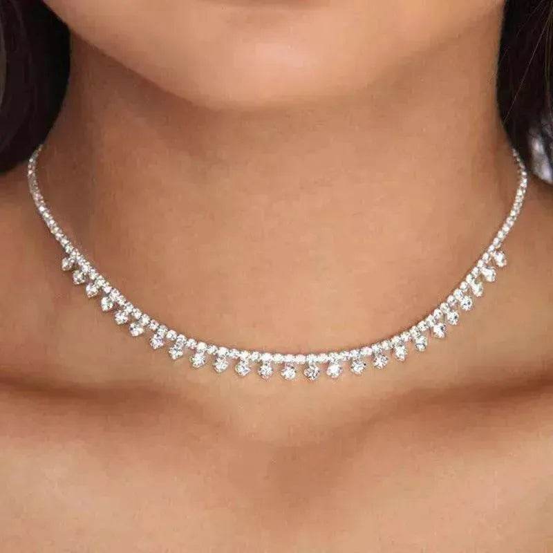 Rhinestone Claw Simple Fashion Item Choker Temperament Clavicle Chain Necklace for Women Bridal Wedding Necklace - EX-STOCK Canada