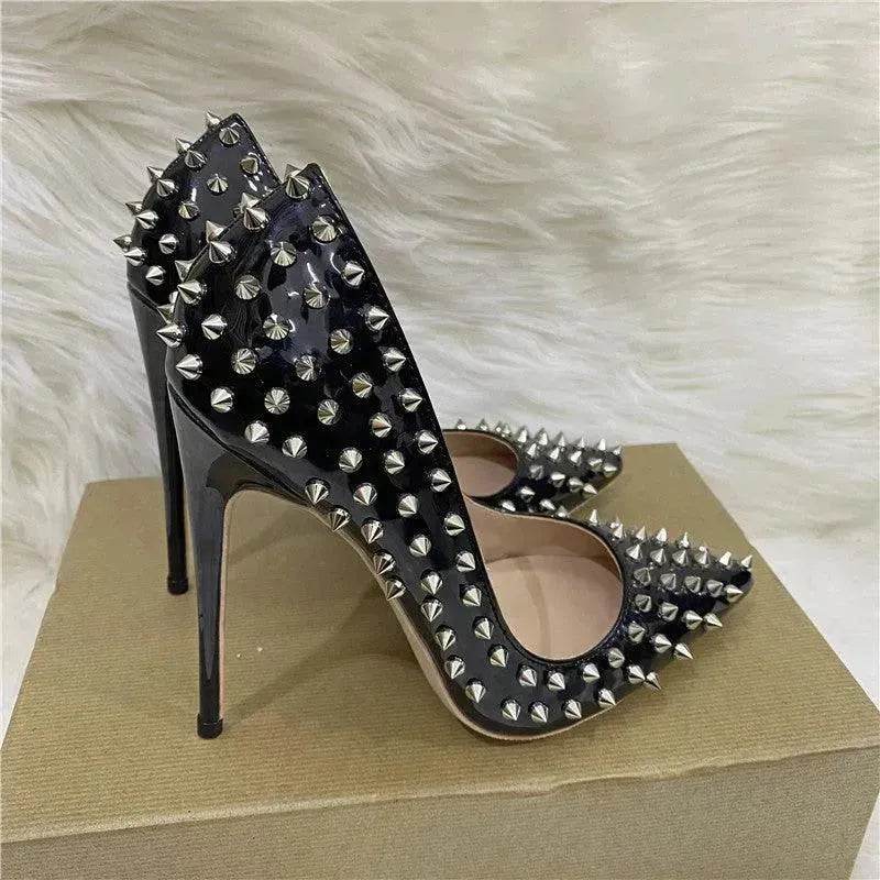 Rivet High Heels Pointed Stiletto Low-cut Shoes - EX-STOCK Canada