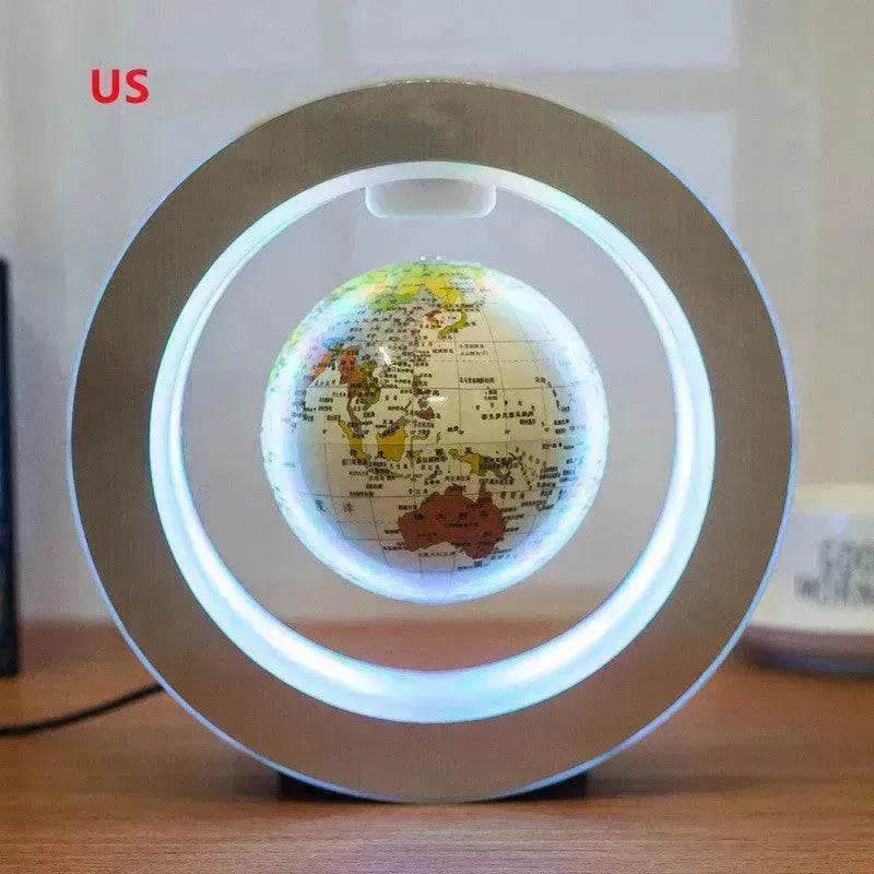 Round LED light World Map Floating Globe Magnetic Levitation Light Anti Gravity Magic Home Decor Decorative Night LED Light - EX-STOCK Canada