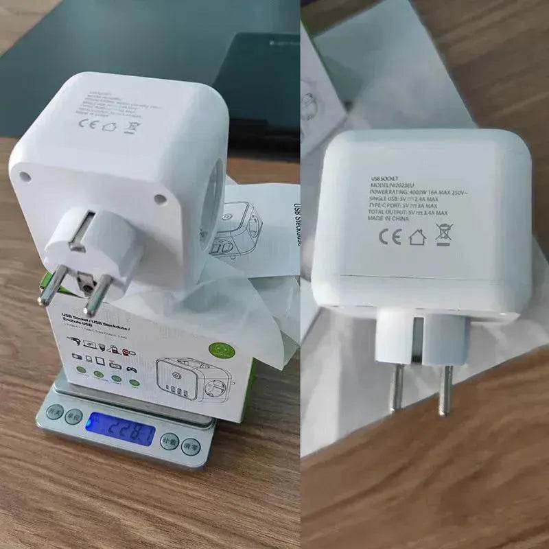 Rubik's Cube Converter European Standard Extension Cable Power Strip Multi-function Power Surge protector Plug Socket - EX-STOCK Canada