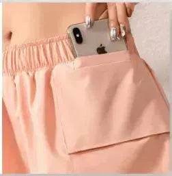 Running Quick-drying Gym Clothes Anti-failure Pocket Yoga Pants Outer Wear Training Sports Shorts Women Summer - EX-STOCK Canada