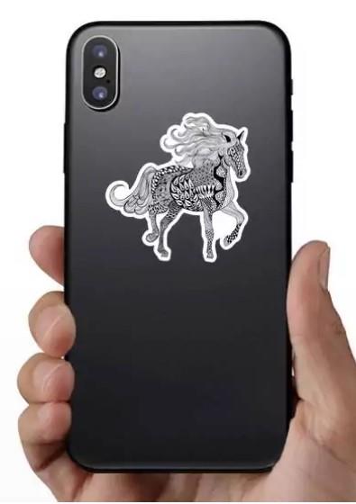 Car Sticker - Stylized Horse - EX-STOCK Canada