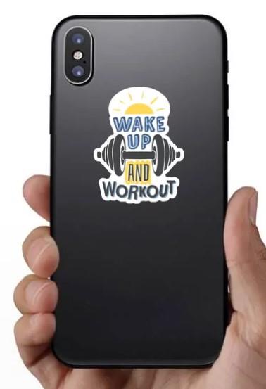 Car Sticker - Wake Up Work Out - EX-STOCK Canada