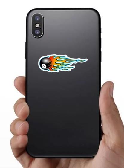 Car Sticker - 8 Ball Hot Rod - EX-STOCK Canada