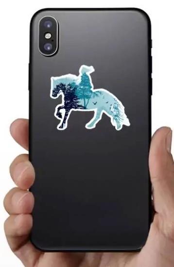 Car Sticker - Horse Rider - EX-STOCK Canada