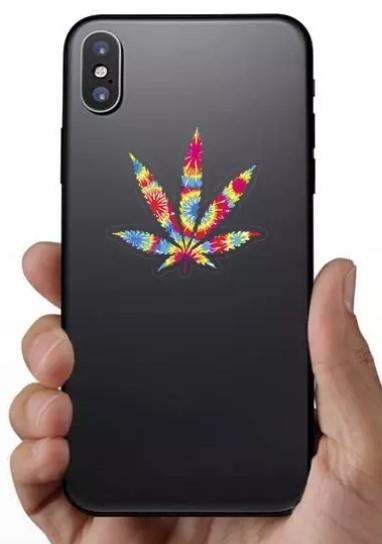 Car Sticker - TyeDye Pot Leaf - EX-STOCK Canada