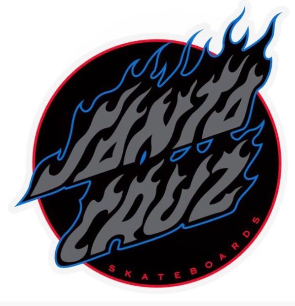 Santa Cruz Absent Flame Dot - 4" Sticker - EX-STOCK Canada