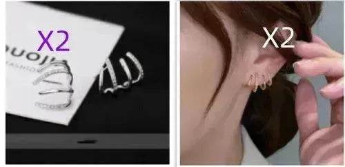 S925 Silver Needle Four-prong Zircon Inlaid Earrings - EX-STOCK Canada