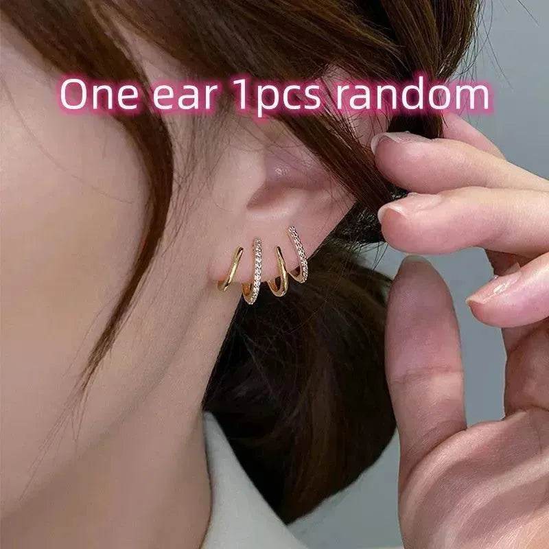 S925 Silver Needle Four-prong Zircon Inlaid Earrings - EX-STOCK Canada