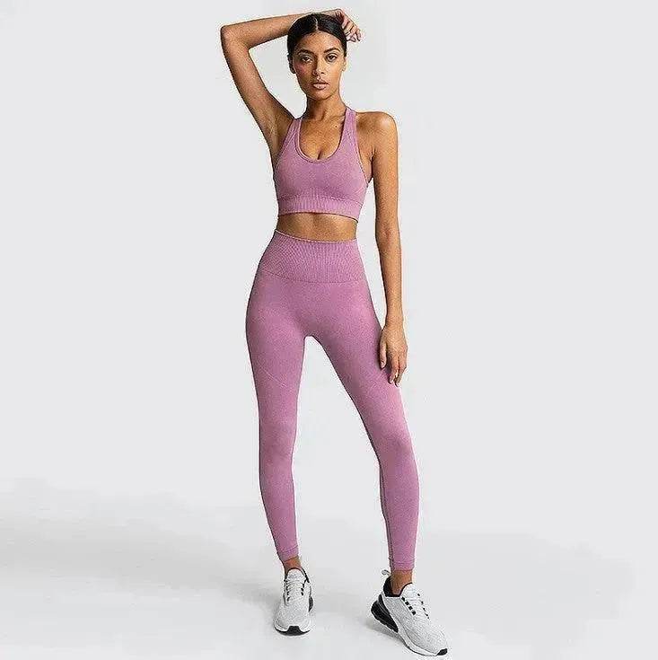 Seamless Gym Set Nylon Woman Sportswear - EX-STOCK Canada