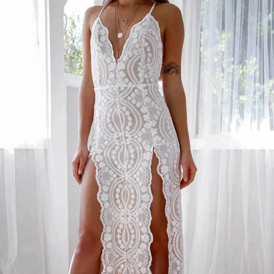 Charming Fashion Suspender Sleeveless Split Summer Women Dress - EX-STOCK Canada