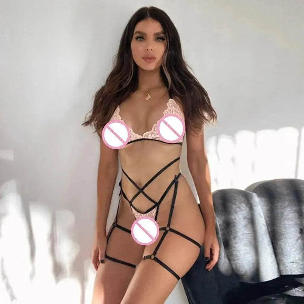 Charming Lingerie Lace Hollow Charming Lingerie Leg Straps Set - EX-STOCK Canada