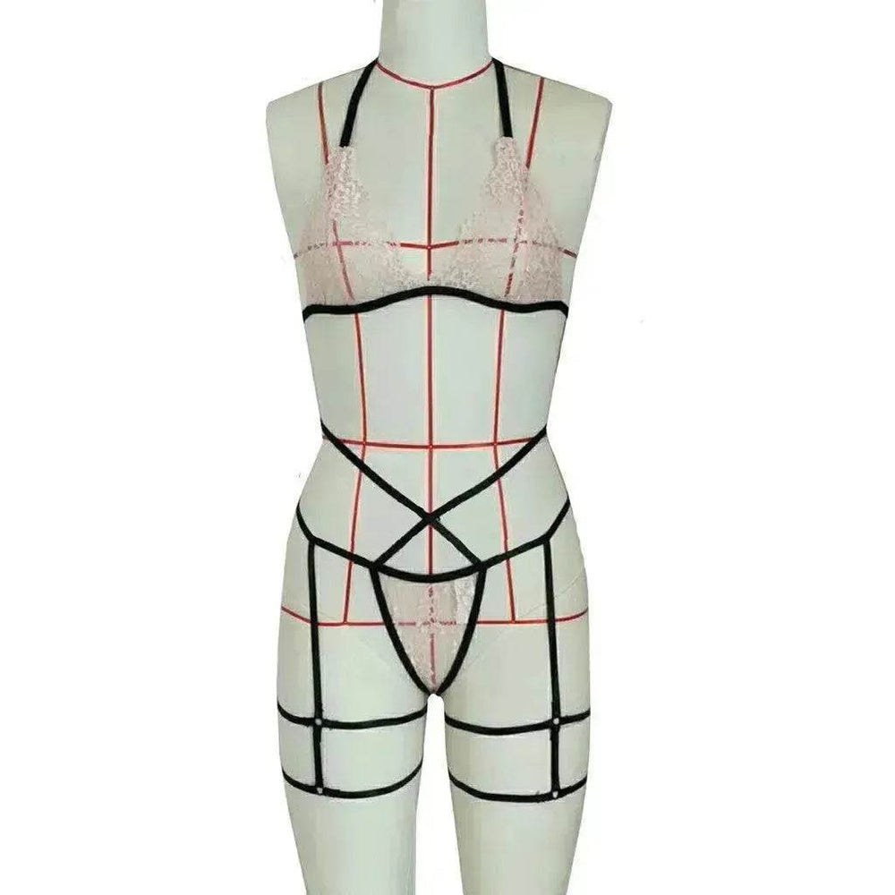 Charming Lingerie Lace Hollow Charming Lingerie Leg Straps Set - EX-STOCK Canada