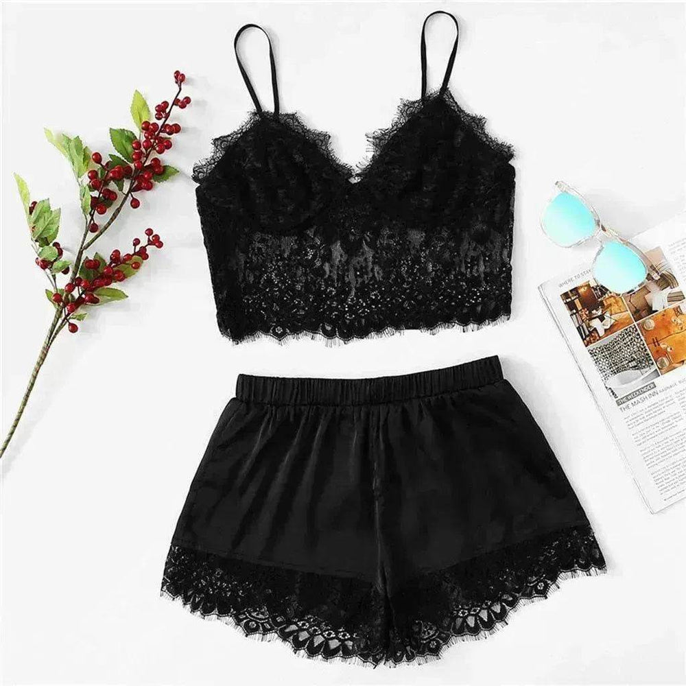Charming lingerie women's split lace lingerie suit - EX-STOCK Canada