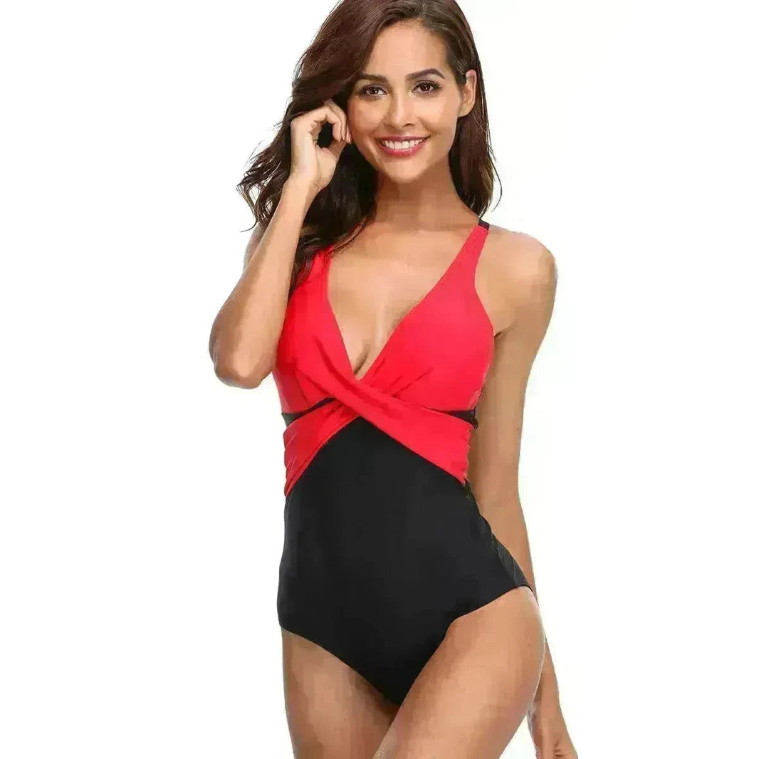 Sexy Solid color One Piece Swimsuit Women Swimwear Bodysuit Swimsuit Female Push Up Monokini High Waist Bathing Suits Beach Wear - EX-STOCK CANADA