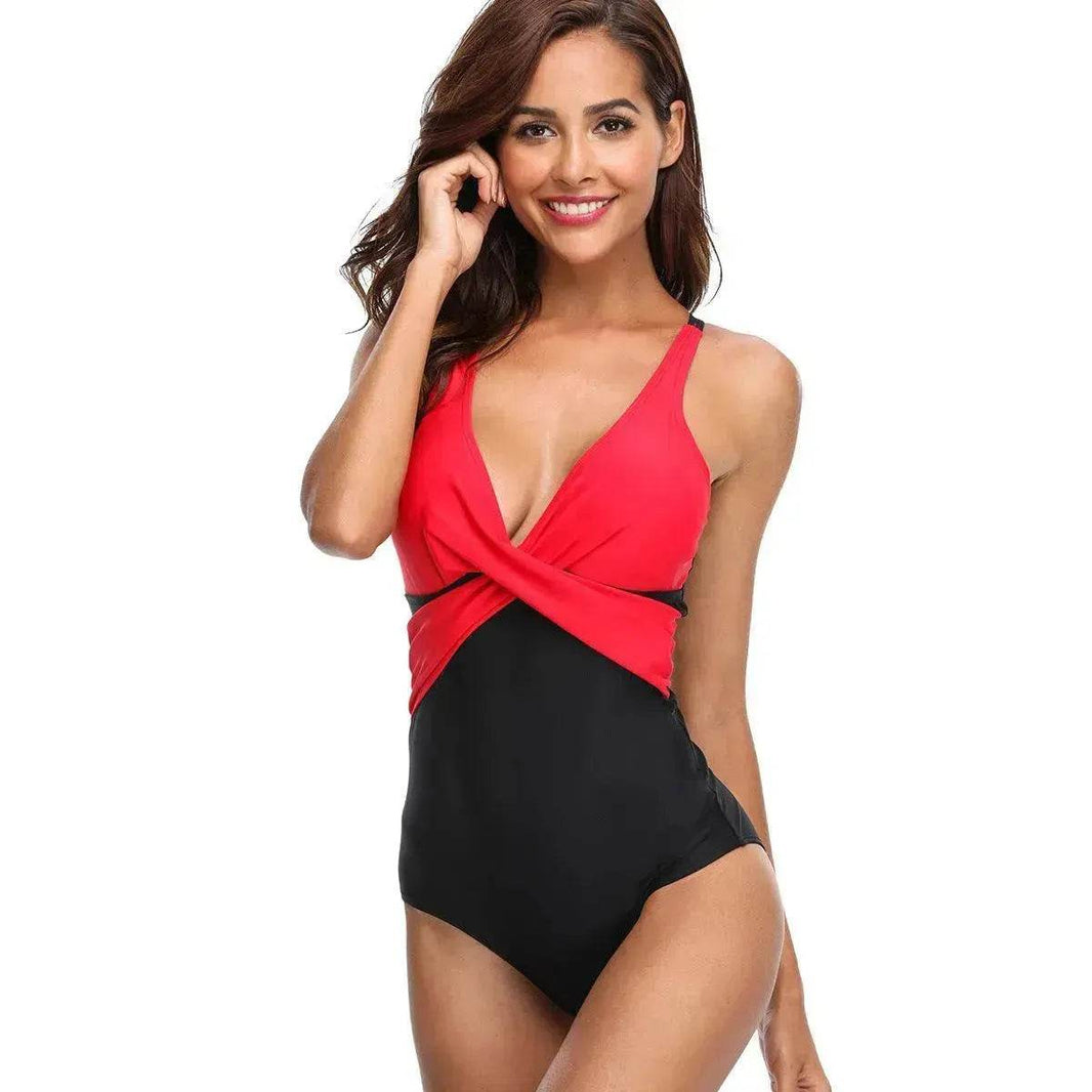 Charming Solid color One Piece Swimsuit Women Swimwear Bodysuit Swimsuit Female Push Up Monokini High Waist Bathing Suits Beach Wear - EX-STOCK Canada