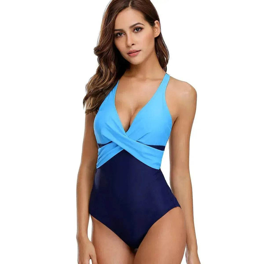 Charming Solid color One Piece Swimsuit Women Swimwear Bodysuit Swimsuit Female Push Up Monokini High Waist Bathing Suits Beach Wear - EX-STOCK Canada