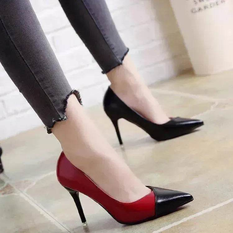 Shallow Mouth Pointed High Heels Charming Temperament Stiletto Single Shoes - EX-STOCK Canada
