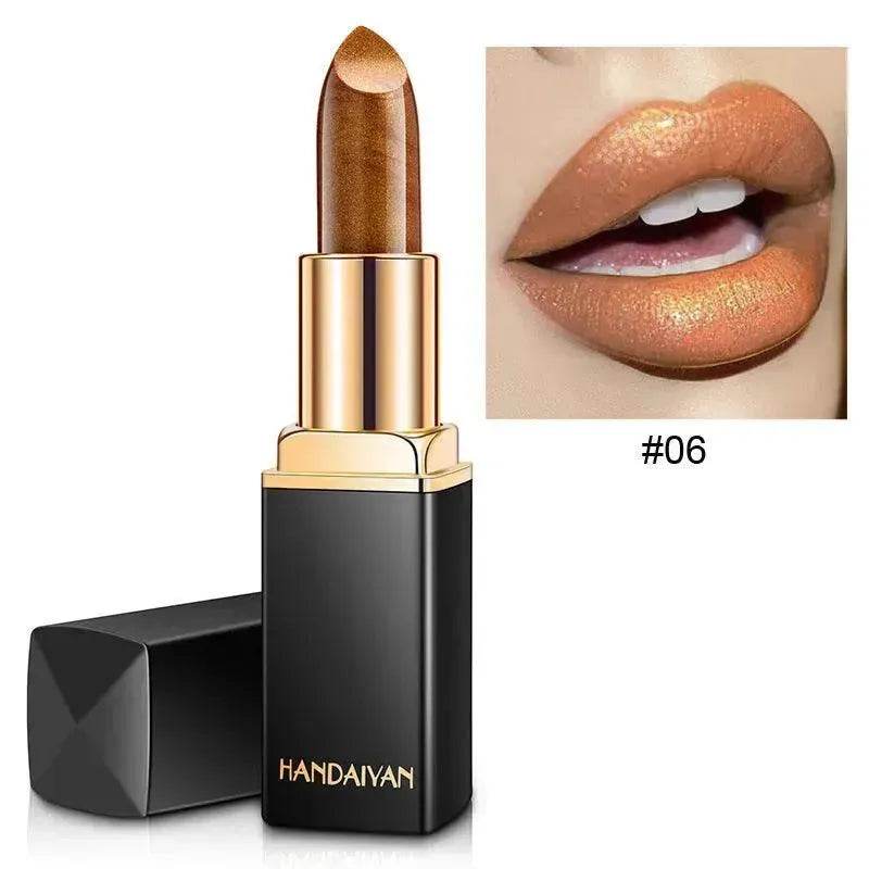 Shiny Metallic Lipstick Pearlescent Color Temperature Change Lipstick Gilt Lipstick - EX-STOCK Canada