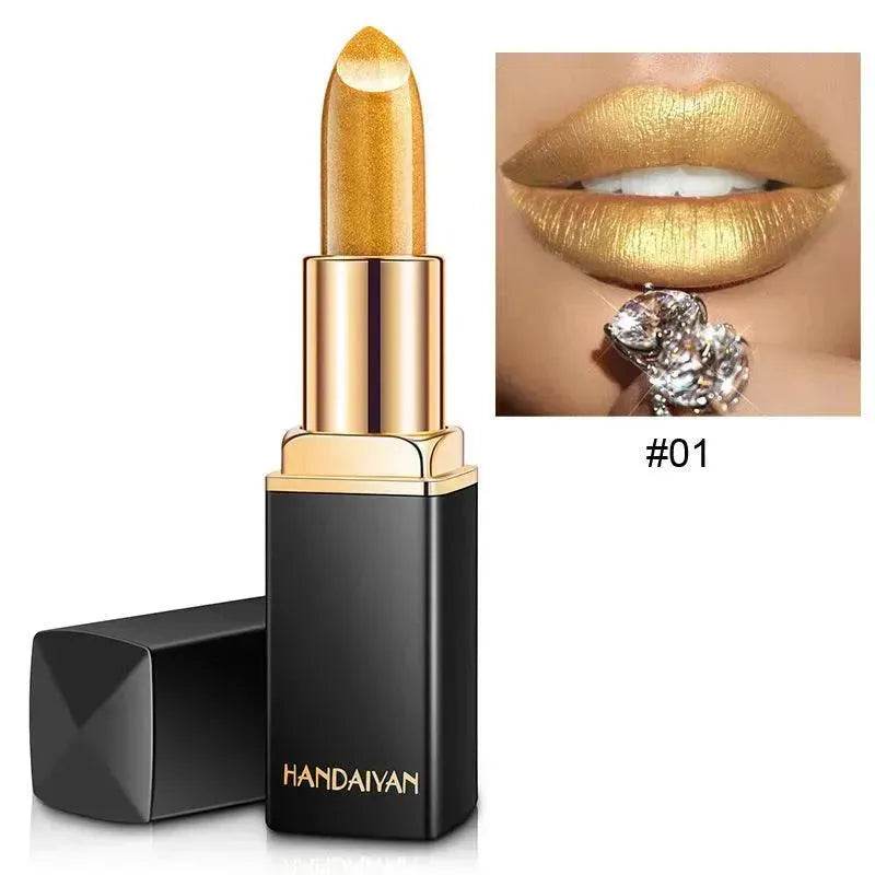 Shiny Metallic Lipstick Pearlescent Color Temperature Change Lipstick Gilt Lipstick - EX-STOCK Canada