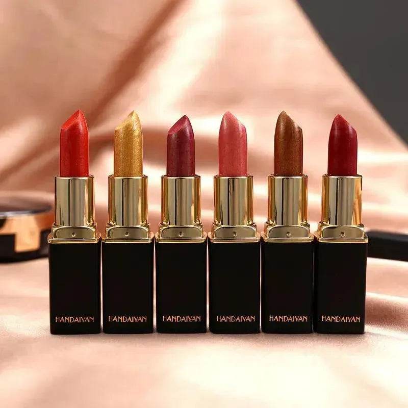 Shiny Metallic Lipstick Pearlescent Color Temperature Change Lipstick Gilt Lipstick - EX-STOCK Canada