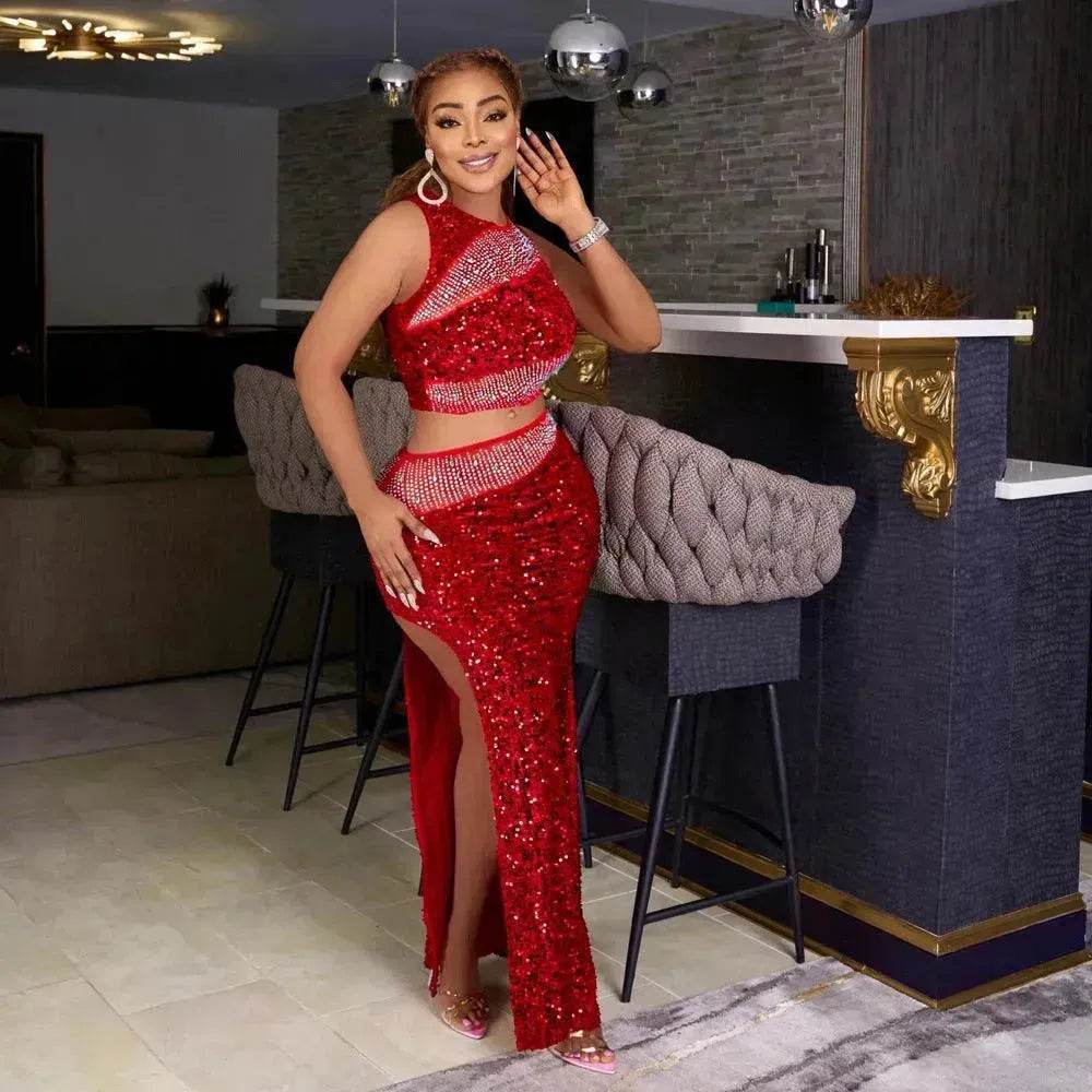 Short Vest Top And Skirt Dress Suit Women - EX-STOCK Canada