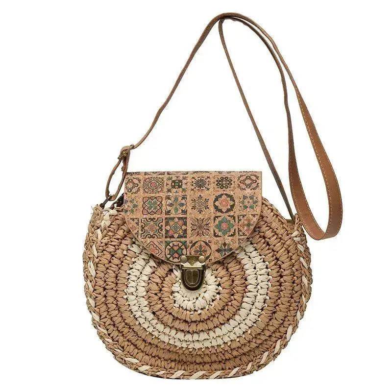 Shoulder Straw-weaved Crossbody Beach Casual Ethnic Style Mini And Simple Handmade Beach Bag - EX-STOCK Canada