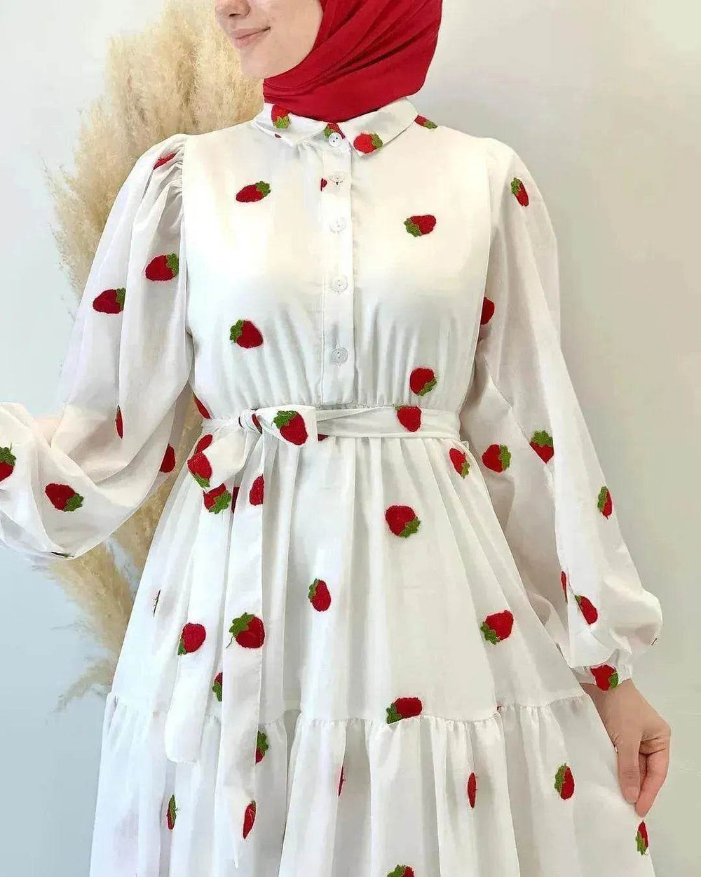 Simple Fashionable Long Sleeve Maxi Dress for Arab Dubai Turkey Middle Eastern Women - EX-STOCK Canada