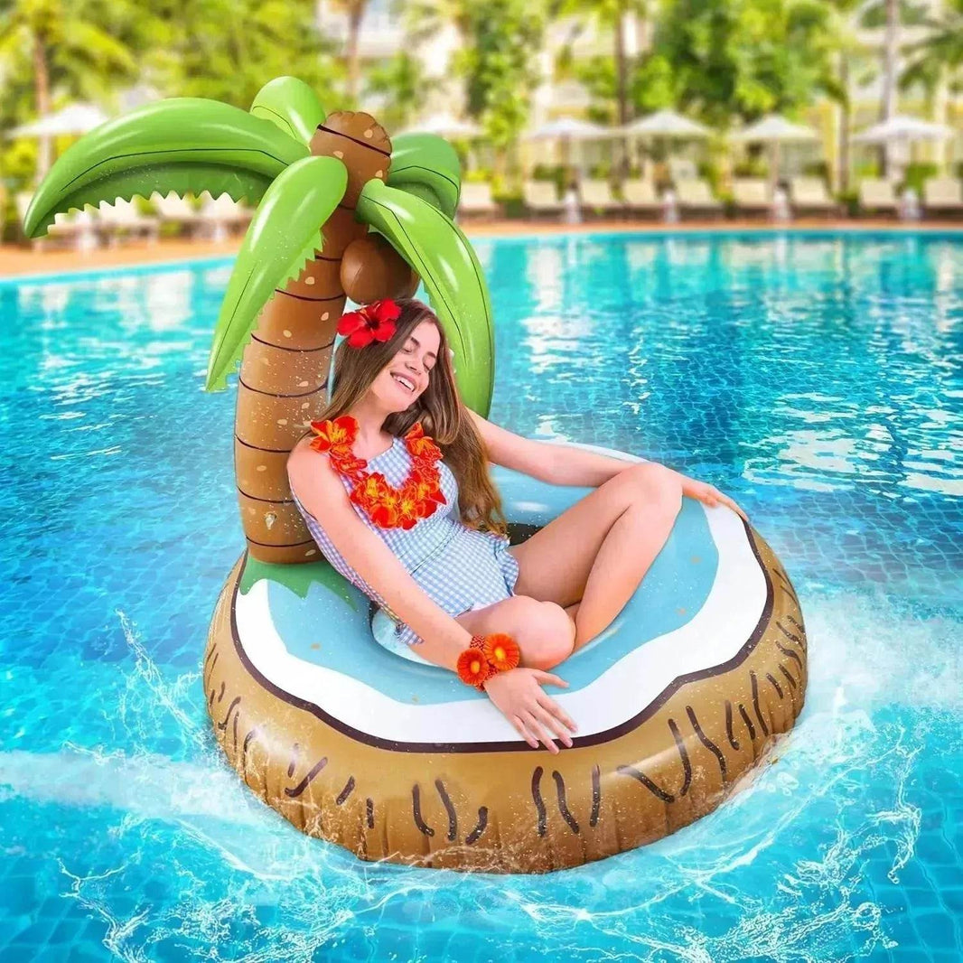 Simple Printed Coconut Tree Inflatable Backrest Recliner - EX-STOCK Canada