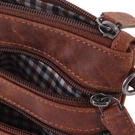 Mini sac à bandoulière en cuir Greenwood avec 3 poches zippées | EX-STOCK Canada